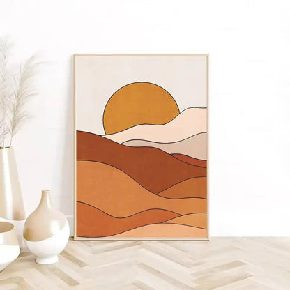 Canvas Painting Boho Abstract Poster HD sticky wall waterproof home living room bedroom Dorm bar aesthetic decoration-HomeDecorDecals_com