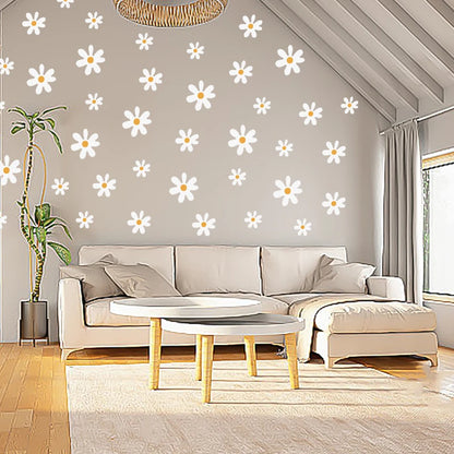 White Daisy Flower Wall Decal | Home Decor decorative wall feature by HomeDecorDecals.