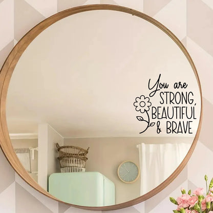 Beautiful Text and Flower Wall Decal | Home Decor by HomeDecorDecals.