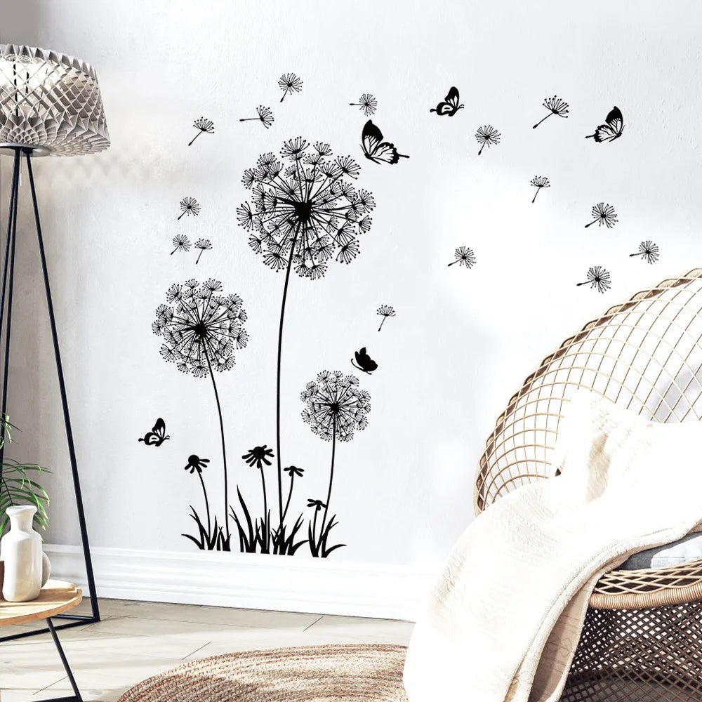Simple Dandelion Wall Decal | Room Decor design details by HomeDecorDecals.