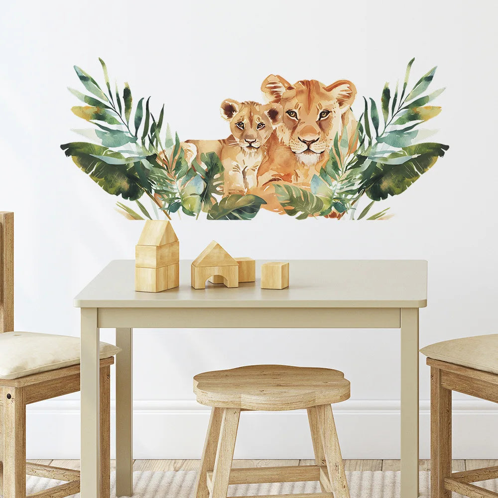 Forest King Tiger Wall Sticker for Kids Room-HomeDecorDecals_com