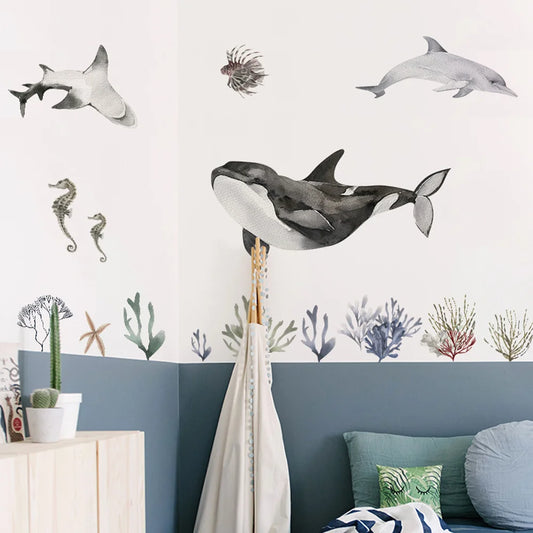 Coral Ocean Fish Wall Decal | Home Decor removable peel and stick wall decal by HomeDecorDecals.