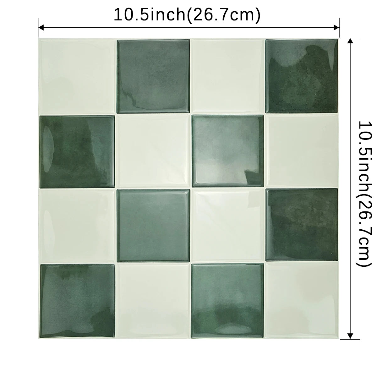 10/30 PC 3D Mosaic Style Self-Adhesive Wall Tile Kitchen Backsplash Suitable for Kitchen Wall Decoration Square 10.5" x 10.5"-HomeDecorDecals_com