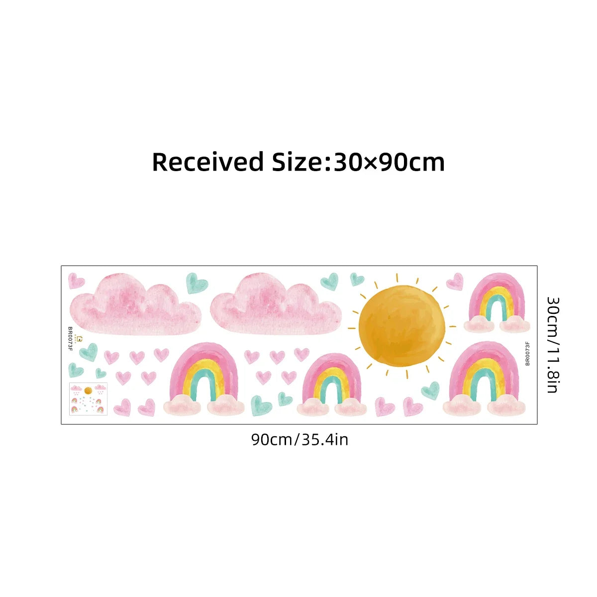 Cartoon Cute Cloud Love Rainbow Wall Stickers Decoration for Bedroom Girls Gift Kids Room Wall Art Living Room Wall Decals DIY-HomeDecorDecals_com