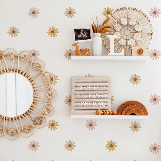 Waffle Daisy Flowers Wall Decal | Home Decor by HomeDecorDecals.