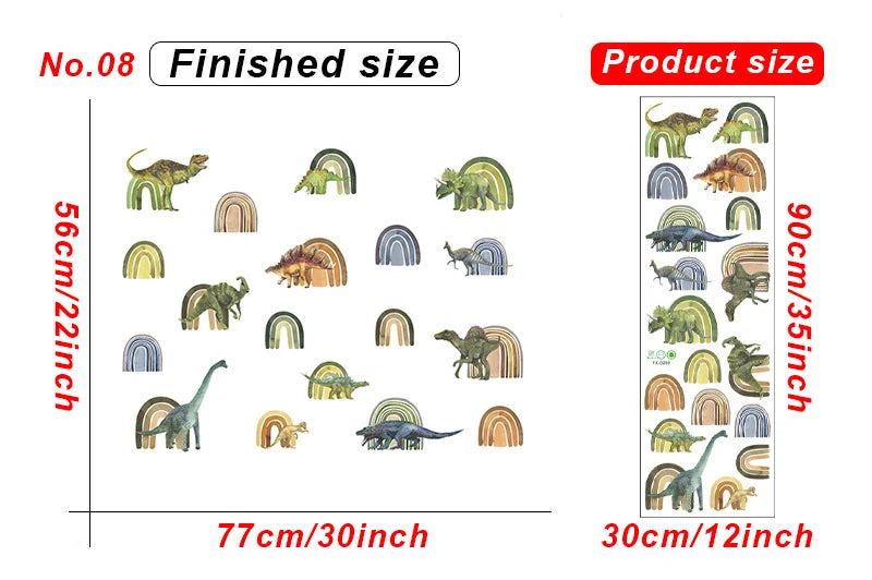 1x Cartoon Arch Rainbow DIY Wall Stickers for Baby Room Kids Bedroom Nursery Window Decor Removable PVC Decals Home Pieces Mural-HomeDecorDecals_com