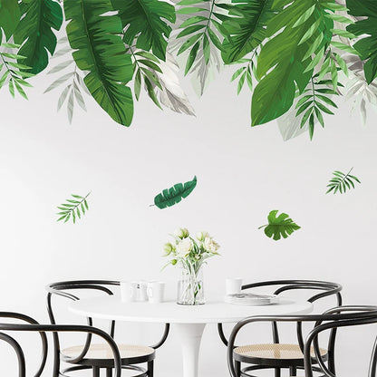 Tropical Palm Leaves Wall Decal | Home Decor removable peel and stick wall decal by HomeDecorDecals.
