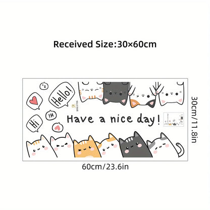 Additional view of Cartoon 10 Cats Wall Decal | Home Decor by HomeDecorDecals.