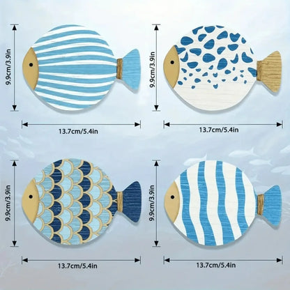 Wooden Ocean Fish Wall Hanging Ornaments | Home Decor home decor design by HomeDecorDecals.