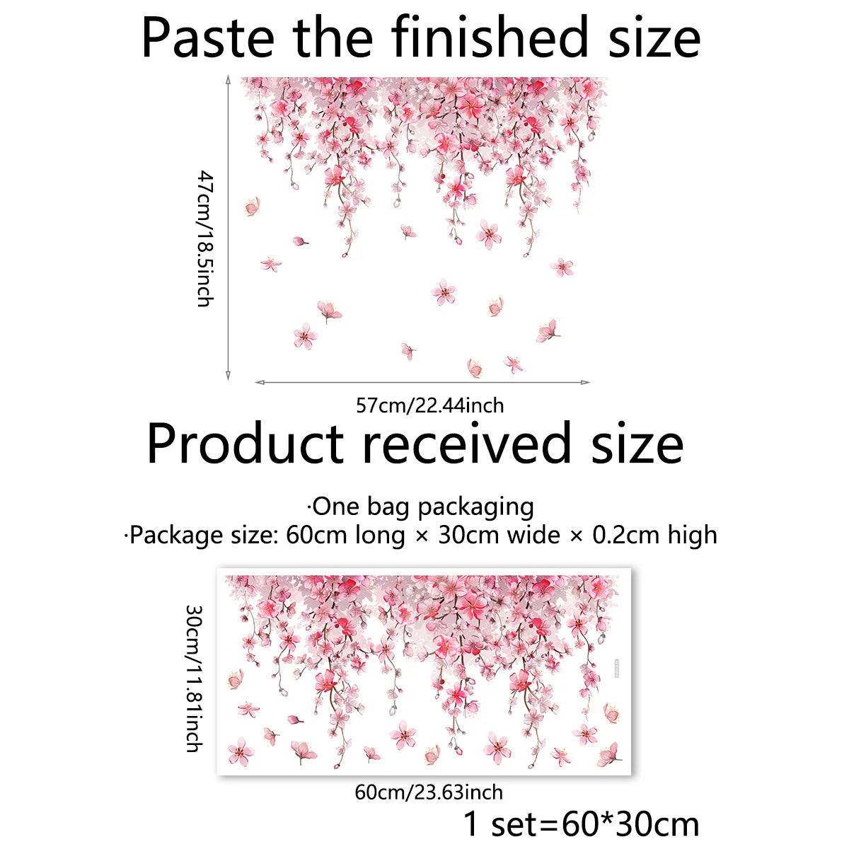Additional view of Pink Flower Static Window Decal | Home Decor by HomeDecorDecals.
