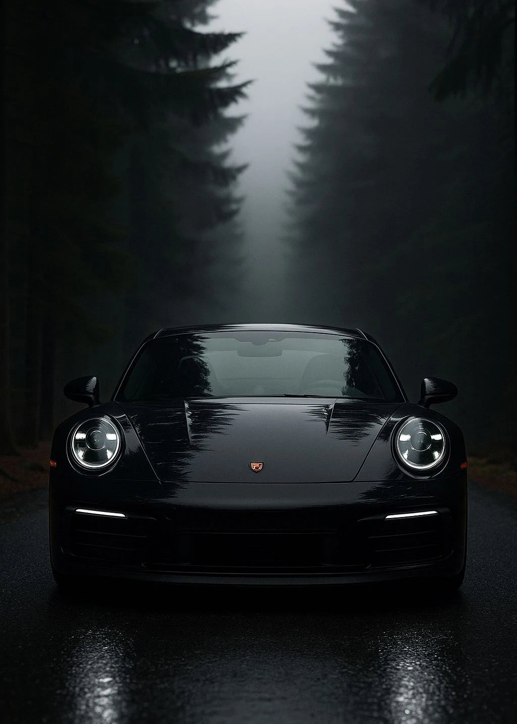 Black and White Luxury Car Art Poster Poster Canvas Painting Print Home Living Room Bedroom Entrance Bar Cafe Art Decoration-HomeDecorDecals_com