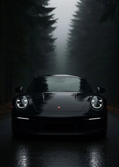 Black and White Luxury Car Art Poster Poster Canvas Painting Print Home Living Room Bedroom Entrance Bar Cafe Art Decoration-HomeDecorDecals_com