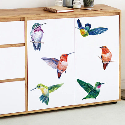 Hand-painted style Birds Wall Stickers Parrot Decal for Kids Nursery Bedroom Living Room Decor Art Removable Murals Wall Posters-HomeDecorDecals_com