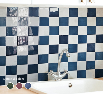 10/30 PC 3D Mosaic Style Self-Adhesive Wall Tile Kitchen Backsplash Suitable for Kitchen Wall Decoration Square 10.5" x 10.5"-HomeDecorDecals_com