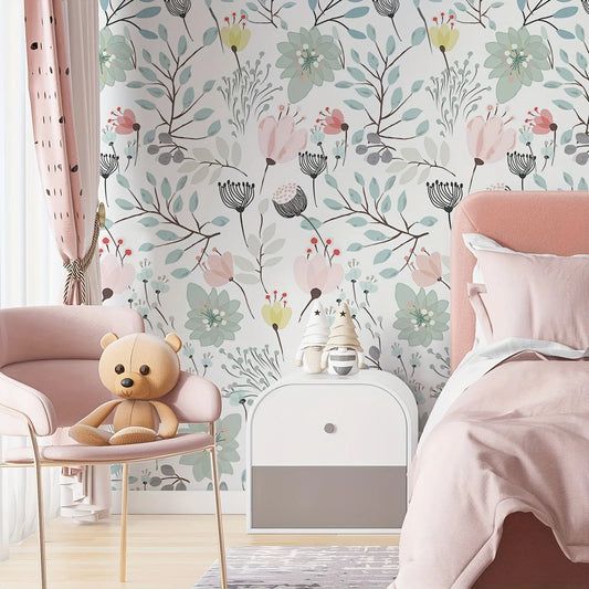 Flowers Moisture-Proof Pattern Wall Decal | Home Decor by HomeDecorDecals.