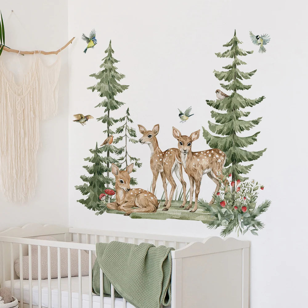 Cartoon Forest Animals Wall Stickers For Décor-HomeDecorDecals_com