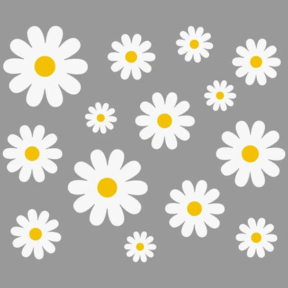 Additional view of White Daisy Flower Wall Decal | Home Decor by HomeDecorDecals.