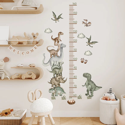 Cartoon Dinosaur Height Stickers Baby Daycare Children's Room Art Stickers Home Decoration-HomeDecorDecals_com