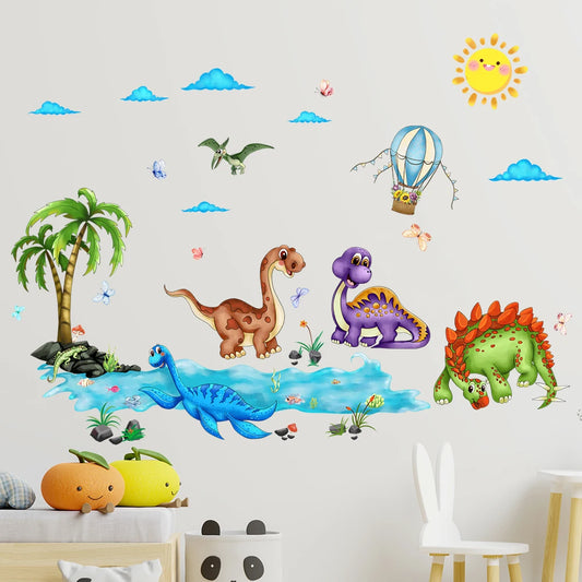Cartoon Dinosaur Park Wall Stickers Vinyl Art Stickers Home Decoration for Children's Rooms-HomeDecorDecals_com