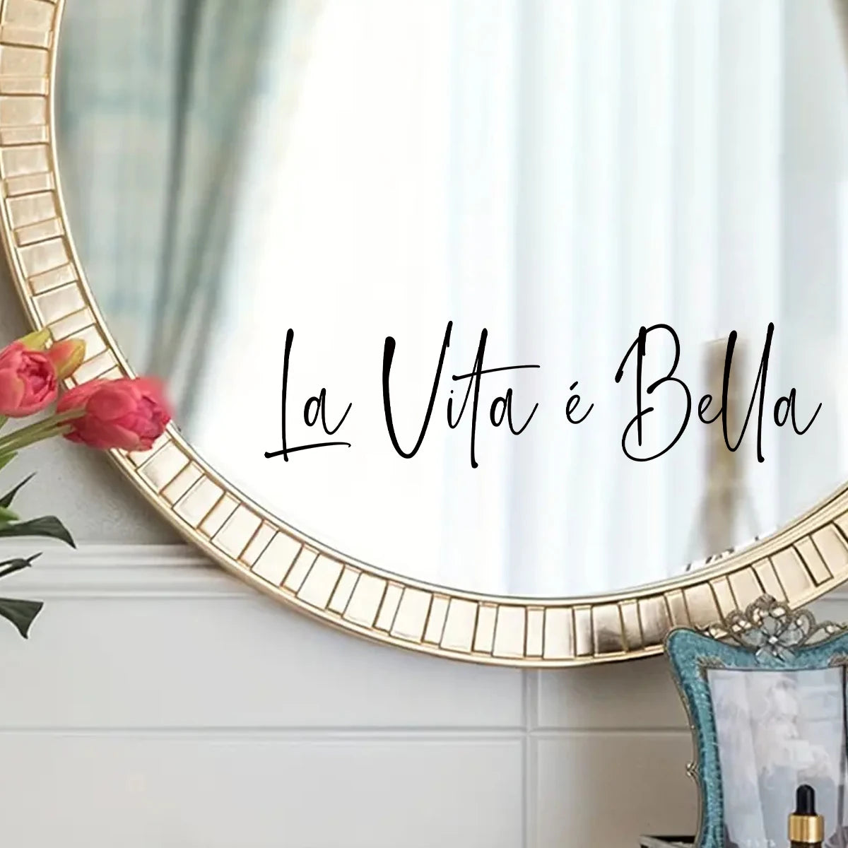 Warm Quote Mirror Decal | Home Decor design details by HomeDecorDecals.