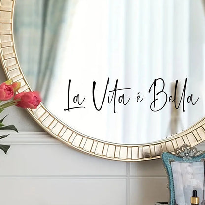 Warm Quote Mirror Decal | Home Decor design details by HomeDecorDecals.