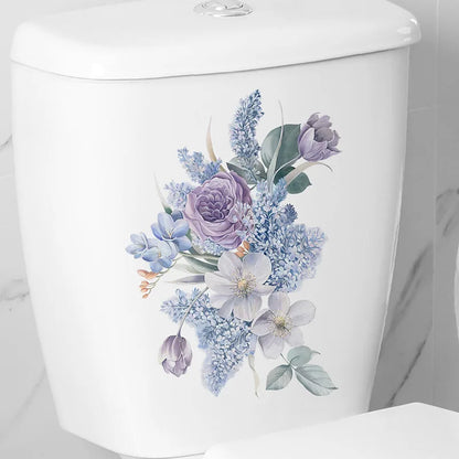 Green Plant Leaves Bathroom Toilet Sticker WC Closestool Wall Sticker Self Adhesive Mural Beautify Flower Home Decoration Decals-HomeDecorDecals_com