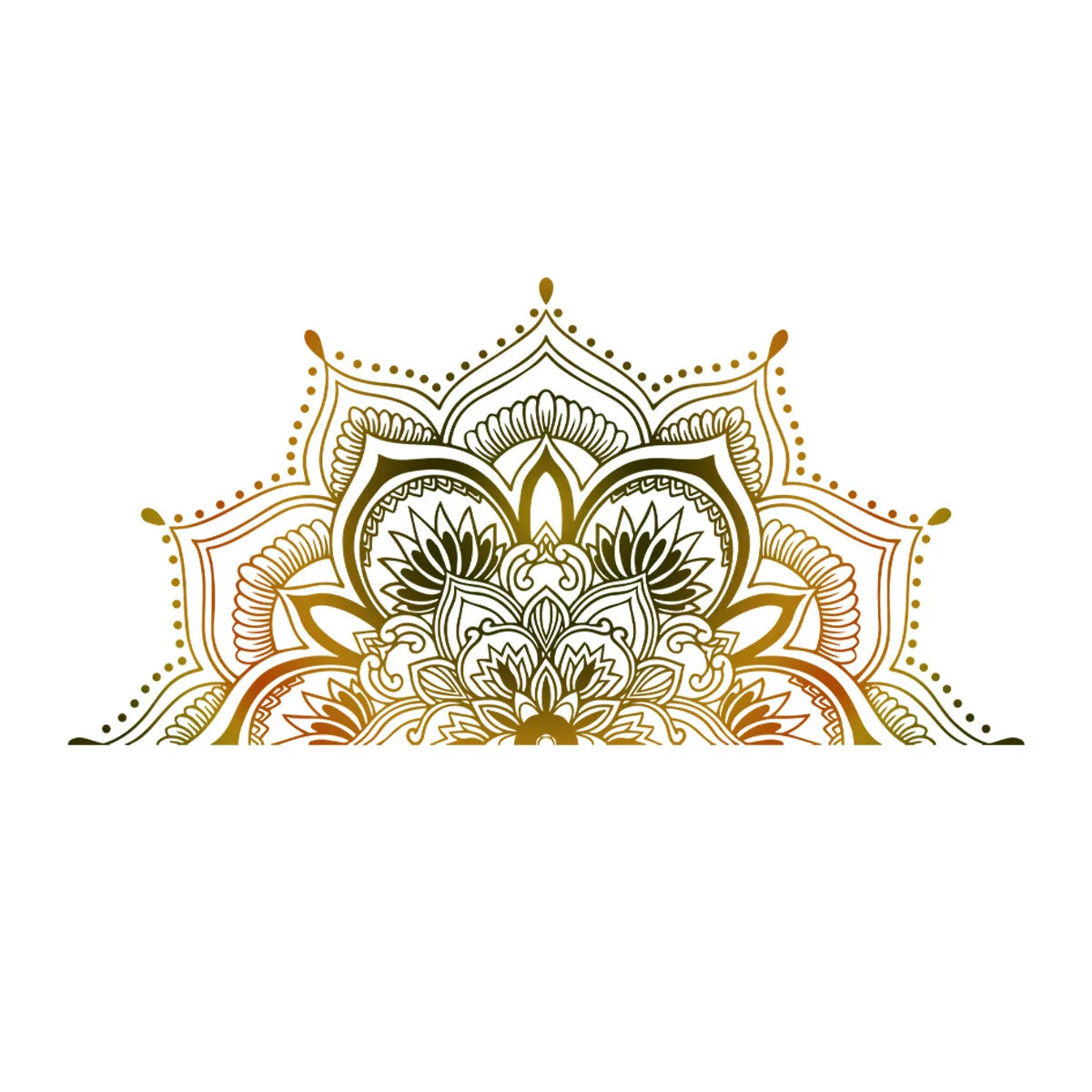 Close-up view of Mandala Lotus Flower Mural Wall Decal | Home Decor by HomeDecorDecals.