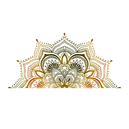 Close-up view of Mandala Lotus Flower Mural Wall Decal | Home Decor by HomeDecorDecals.