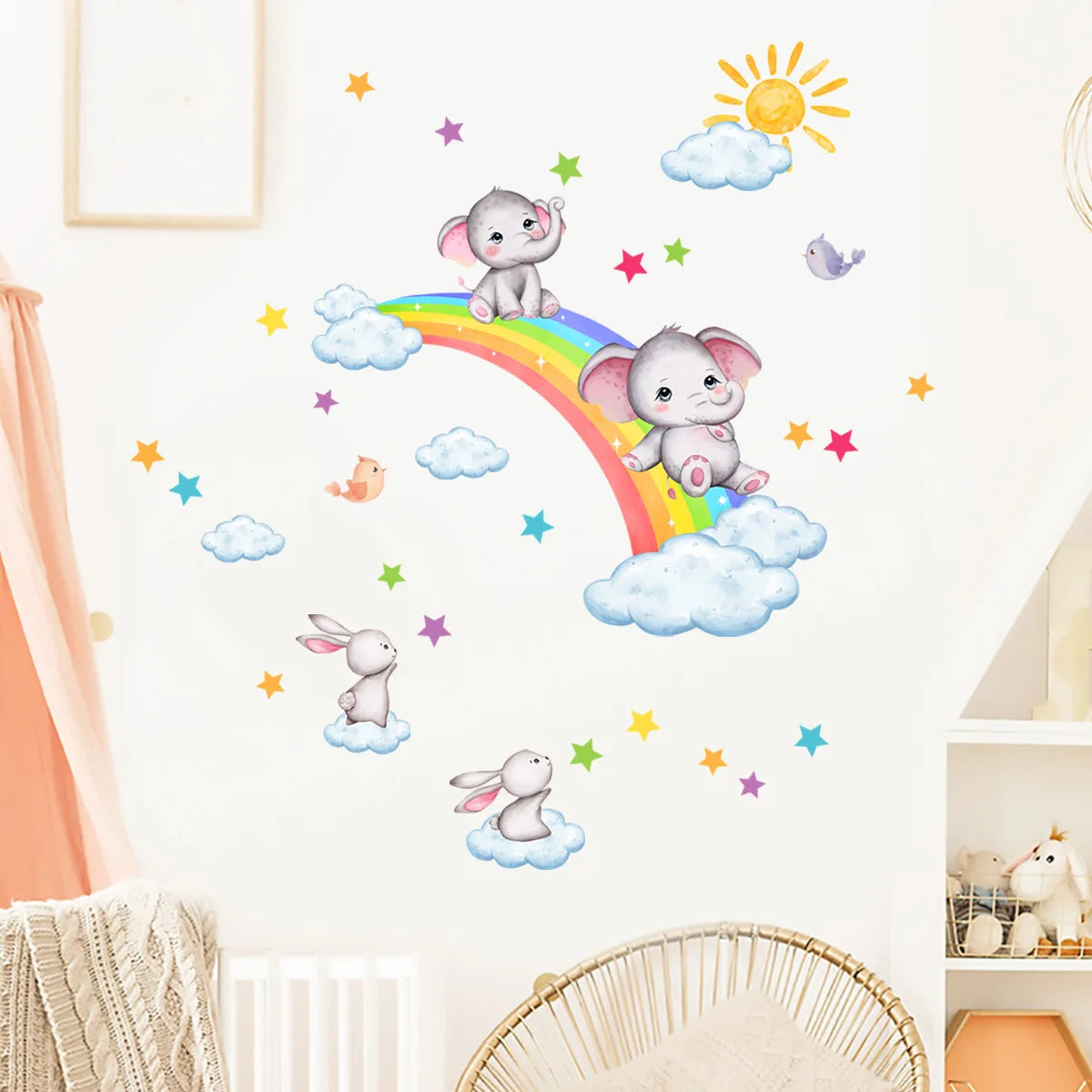 Creative cartoon Wall Stickers Home Wall Decor detachable Self-adhesive Kids Room Decoration Bedroom Background Wall Stickers-HomeDecorDecals_com