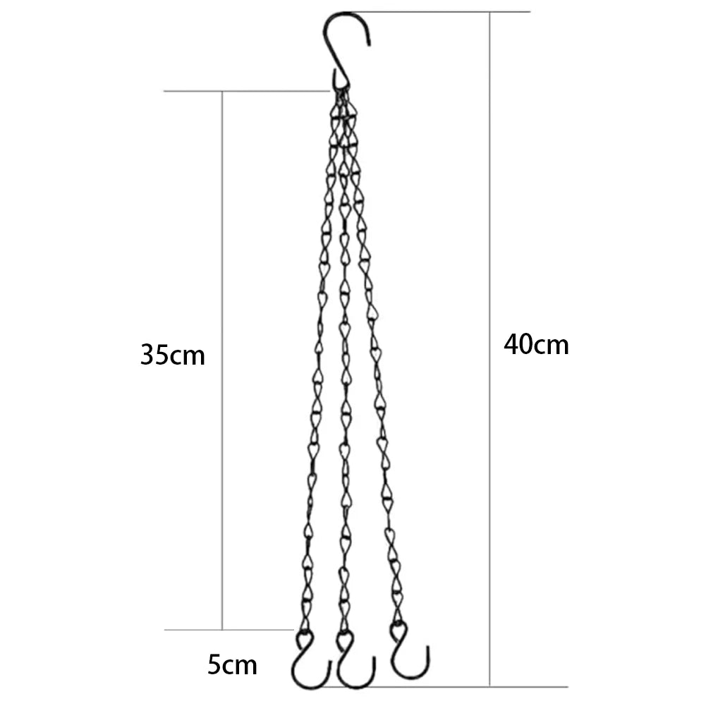 Hanging Basket Flower Pot Chain with 3 Hooks | Home Decor home decor design by HomeDecorDecals.