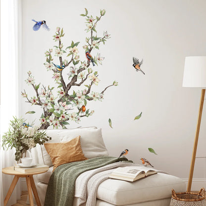 Tree Branch Bird and Butterfly Wall Decal | Home Decor design details by HomeDecorDecals.