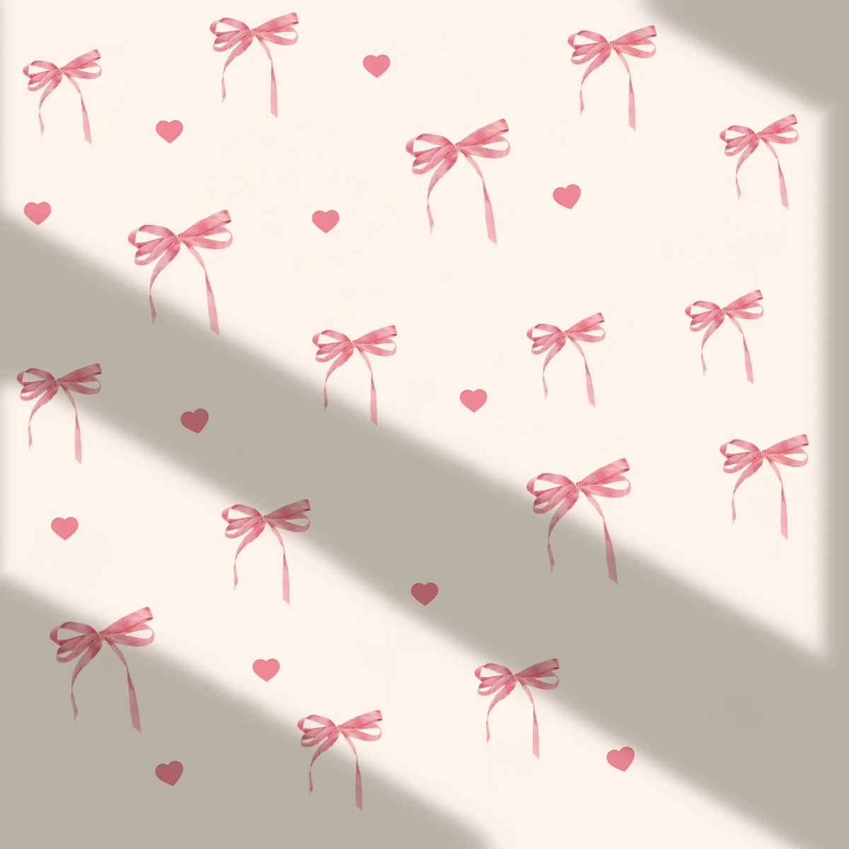 Pink Bow Love Wall Sticker | Home Decor design details by HomeDecorDecals.