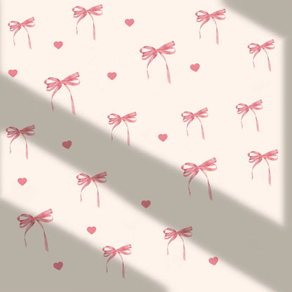 Pink Bow Love Wall Sticker | Home Decor design details by HomeDecorDecals.