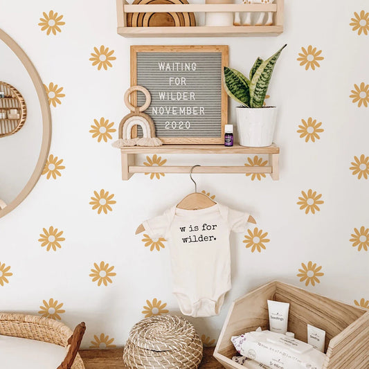 Yellow Daisy Wall Stickers for Kids Rooms Living Room Removable Baby Nursery Wall Paper Home Decoration Girls Room Interior-HomeDecorDecals_com