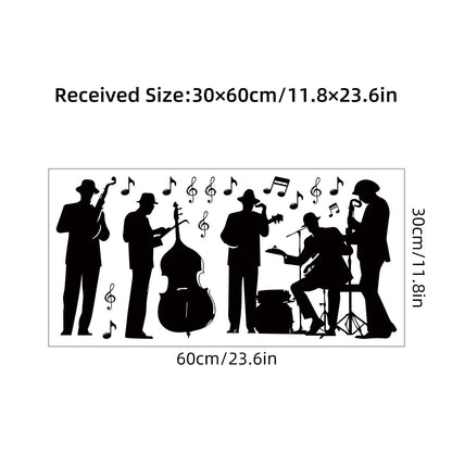 Additional view of Creative Band Playing Wall Decal | Room Decor by HomeDecorDecals.