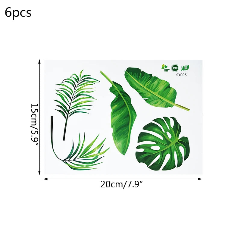 Tropical Leaves and Flowers Wall Decal | Home Decor design details by HomeDecorDecals.