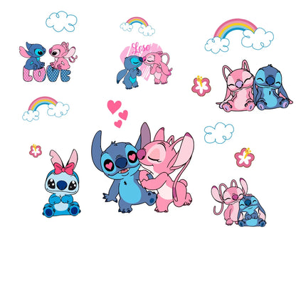 Lilo And Stitch Rainbow Wall Sticker for Kids Room-HomeDecorDecals_com