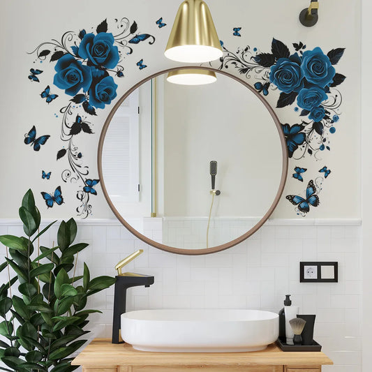 Blue Butterfly Wall Decal | Home Decor removable peel and stick wall decal by HomeDecorDecals.