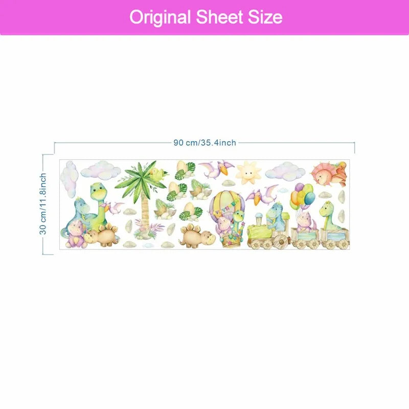 Cute Baby Dinosaur Wall Stickers PVC Kids Decor-HomeDecorDecals_com