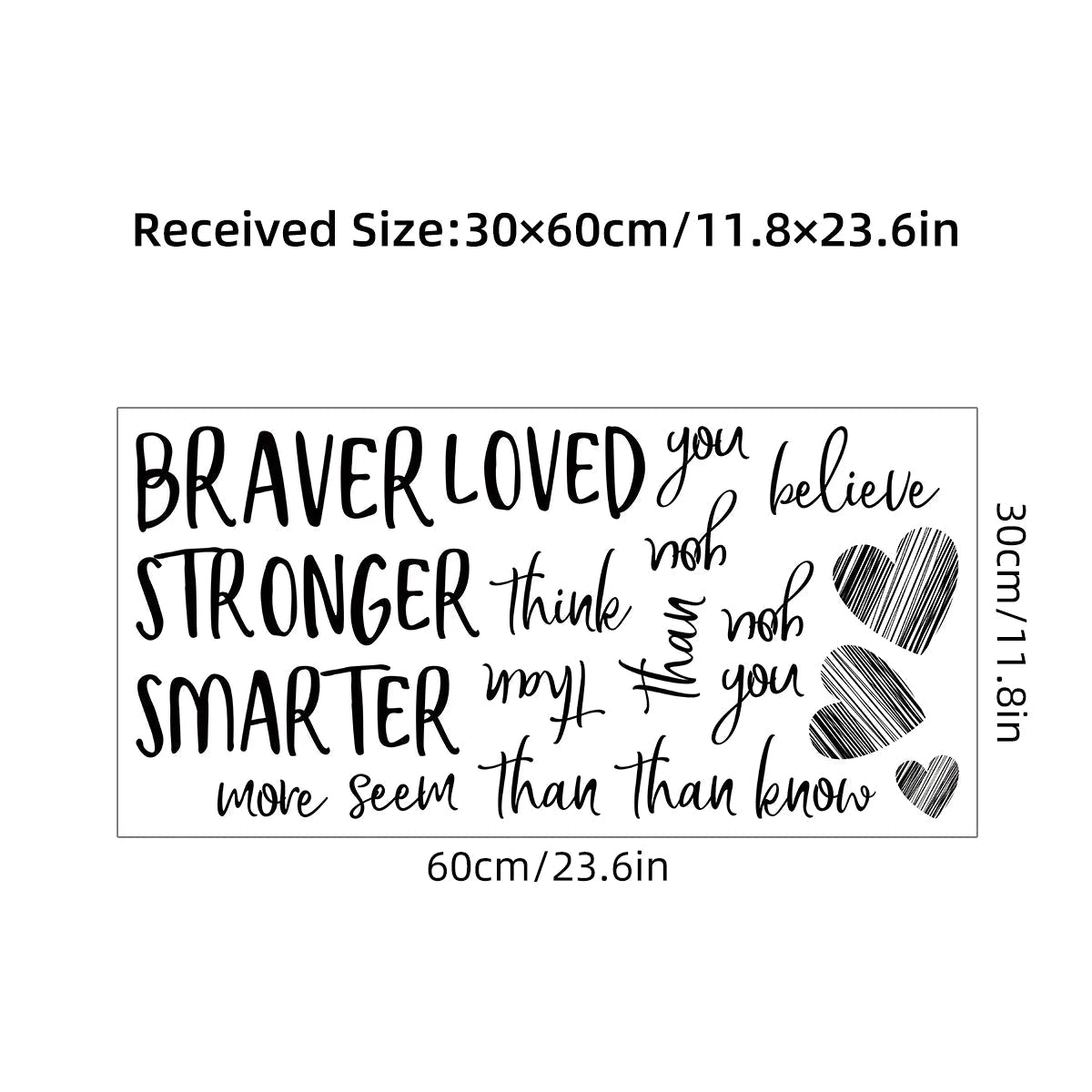 Additional view of Warm Text Wall Decal | Home Decor by HomeDecorDecals.