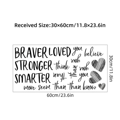 Additional view of Warm Text Wall Decal | Home Decor by HomeDecorDecals.