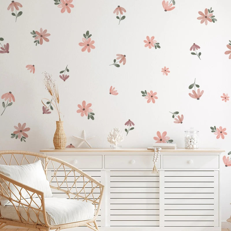 Trendy Boho Style Flowers Wall Decal | Home Decor by HomeDecorDecals.