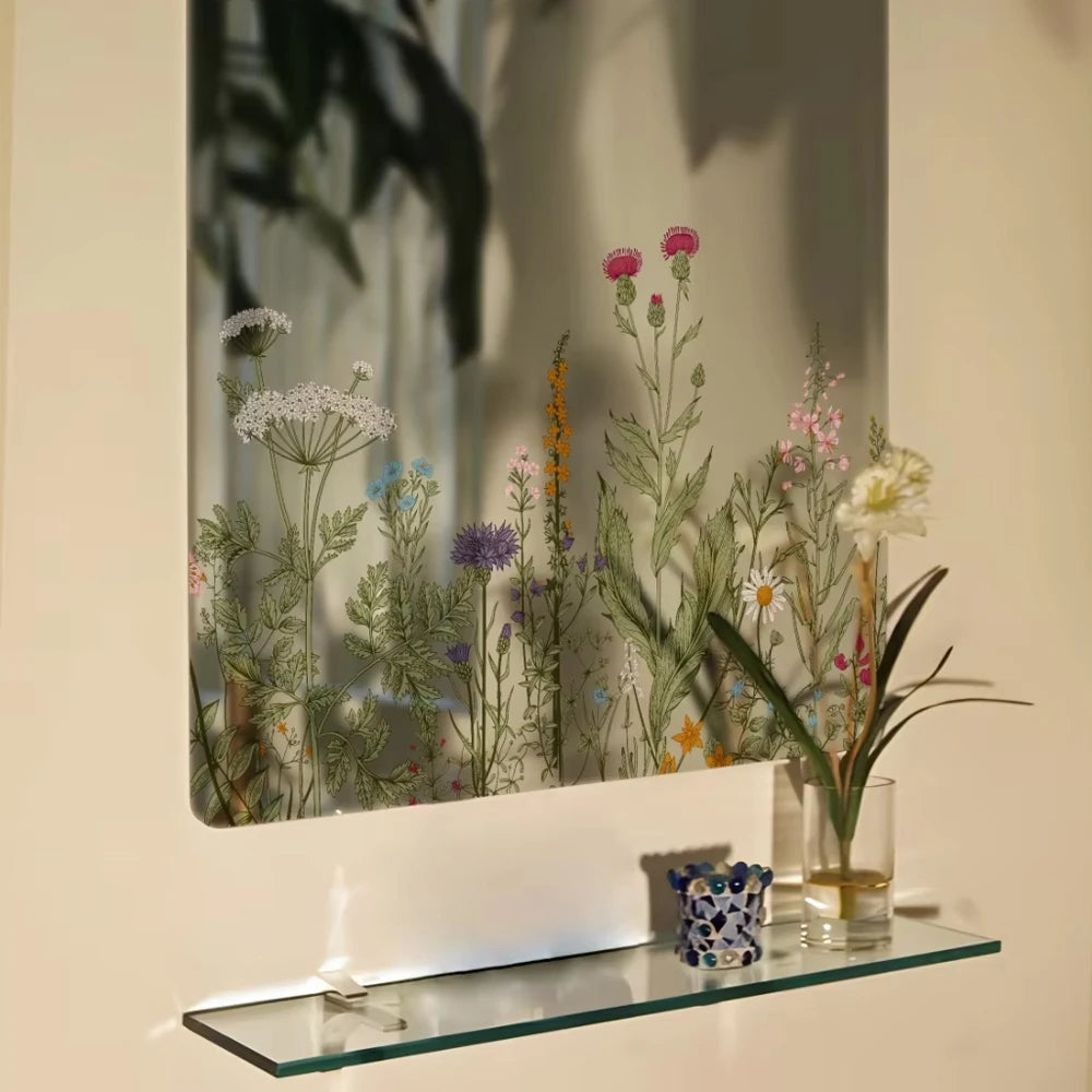 Close-up view of Wild Flowers Peel and Stick Wall Decal | Home Decor by HomeDecorDecals.
