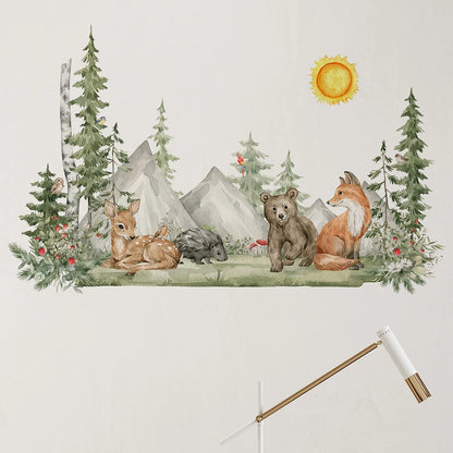 Hand Painted Style Animals Forest Wall Decal | Home Decor design details by HomeDecorDecals.