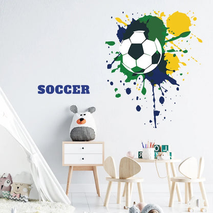 World Soccer Football Game Wall Sticker for Living Room Bedroom Home Decorative Wall Decals Kids Room Murals wallpaper Decor PVC-HomeDecorDecals_com