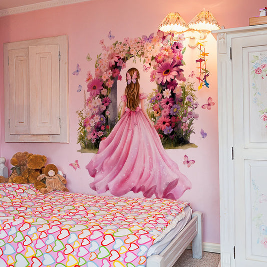 Princess Wall Decals, Butterfly Wall Decor, Peel and Stick Wall Stickers for Living Room, Dining Room, Kitchen-HomeDecorDecals_com