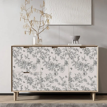 Green White Leaves Wallpaper | Home Decor home decor design by HomeDecorDecals.