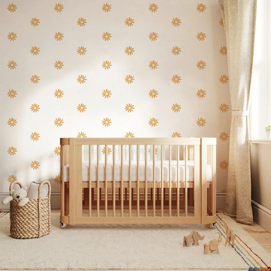 Yellow Daisy Wall Decal | Kids Room Decor removable peel and stick wall decal by HomeDecorDecals.