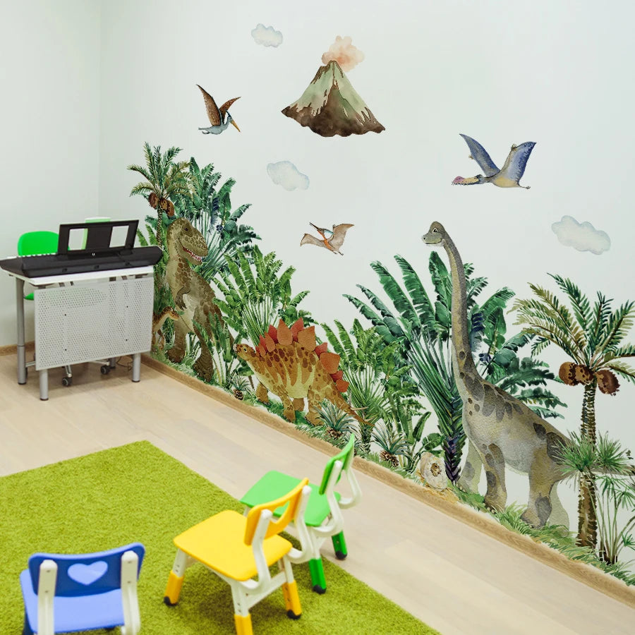 Large Cartoon Dinosaur Wall Decal for Kids-HomeDecorDecals_com