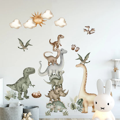 Dinosaur Park Wall Stickers Baby Room Bedroom Living Room Wall Stickers Art Wall Stickers Mural Paintings-HomeDecorDecals_com